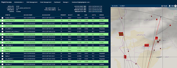 Screenshot of the secure web portal for Maxar’s Rapid Access Program