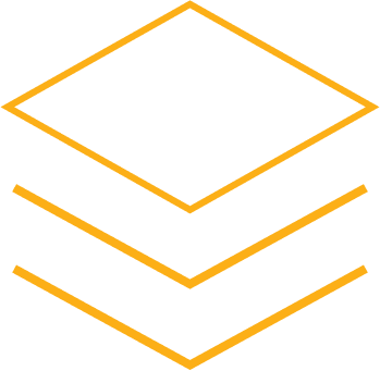 Stacked layers icon, representing the integration and organization of data from multiple sources.