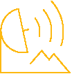 Icon of a satellite dish sending signal